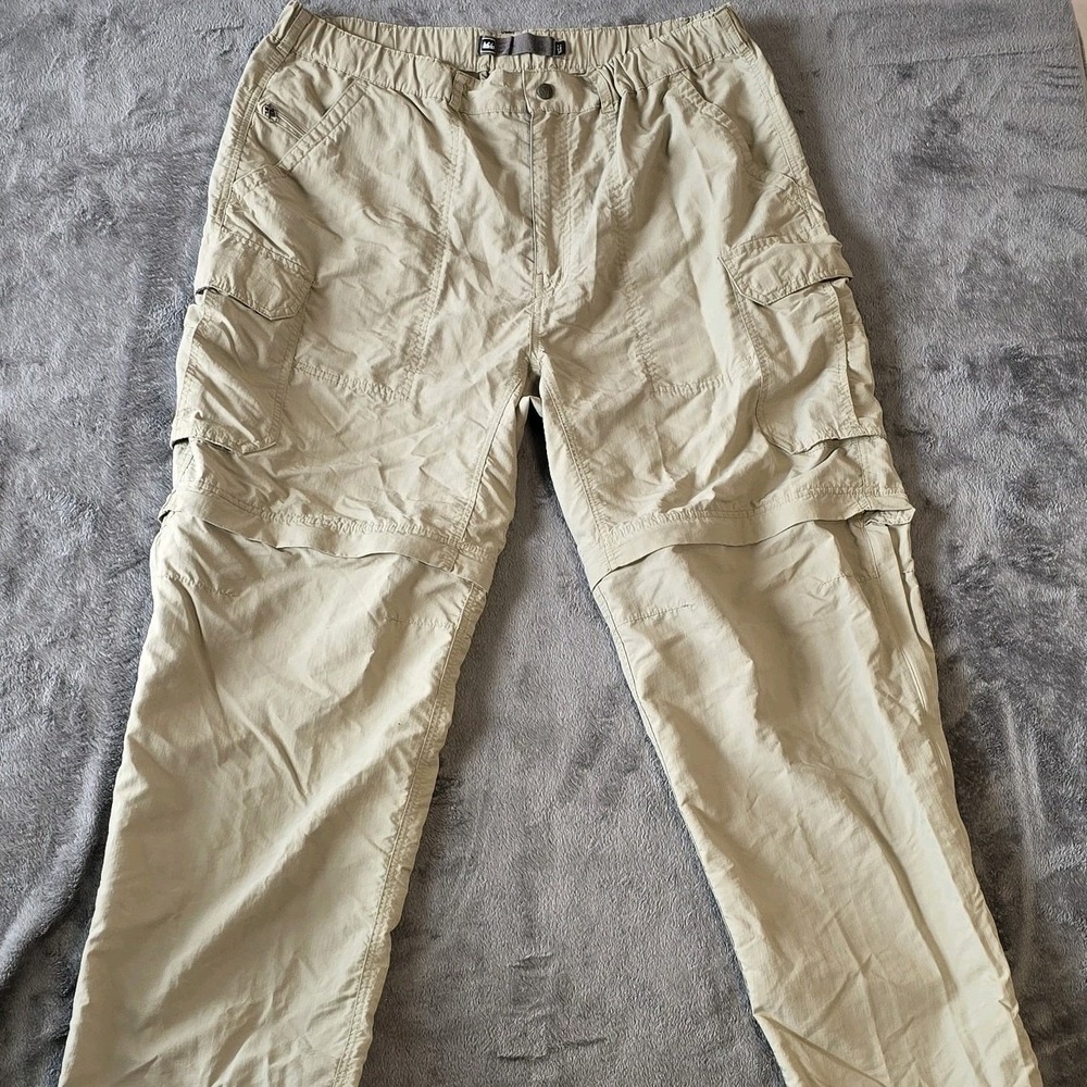 REI Sahara Convertible Hiking Pants Mens 40x34 Beige Outdoors‎ Activewear